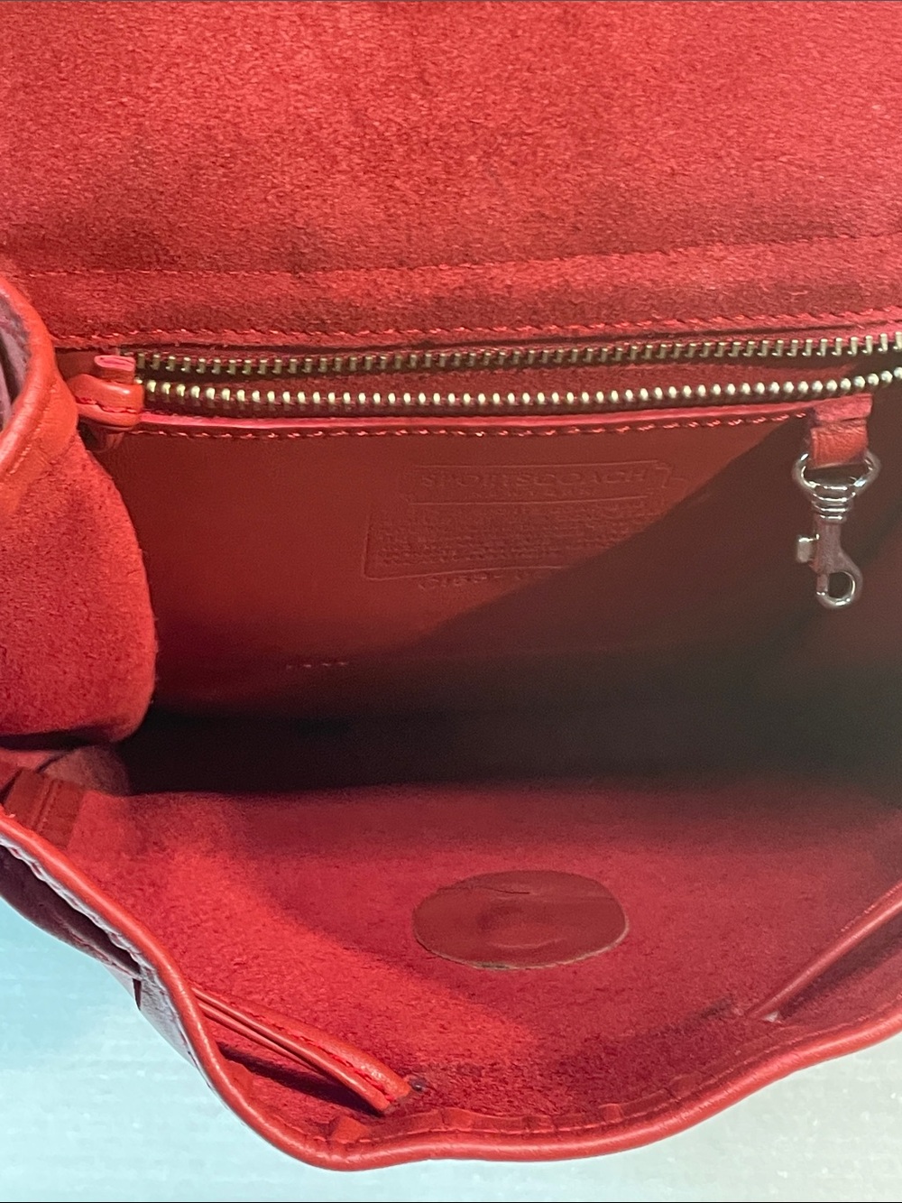 Classic Red Leather Mini Backpack - Picture 6 of 10